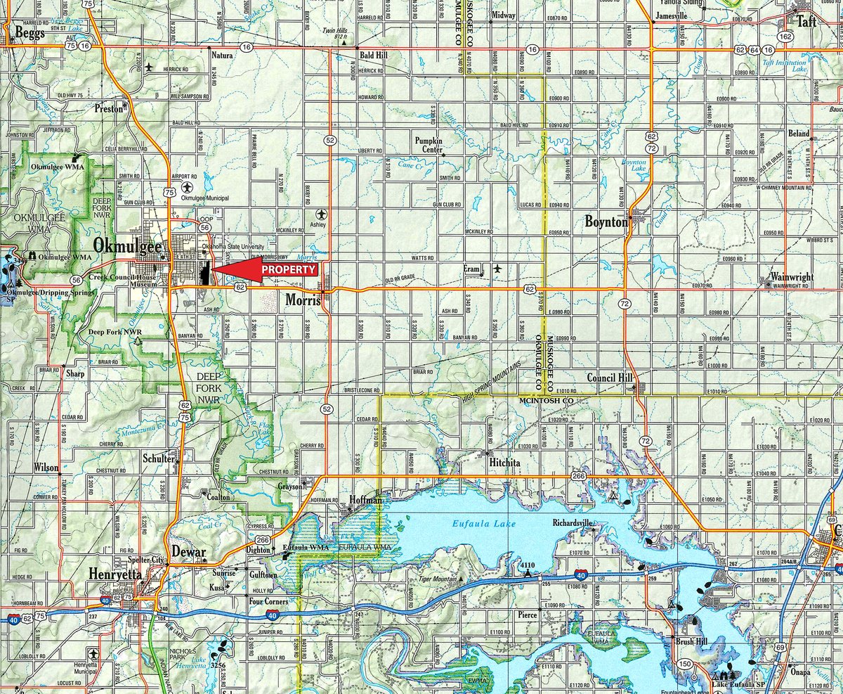 Area map - 153 Total Acres in Okmulgee, Oklahoma