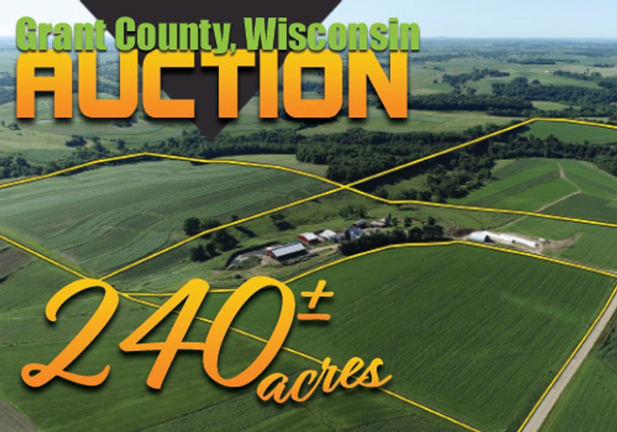 REAL ESTATE AUCTION - 240+/- ACRES OFFERED IN 6 TRACTS IN GRANT COUNTY, WISCONSIN