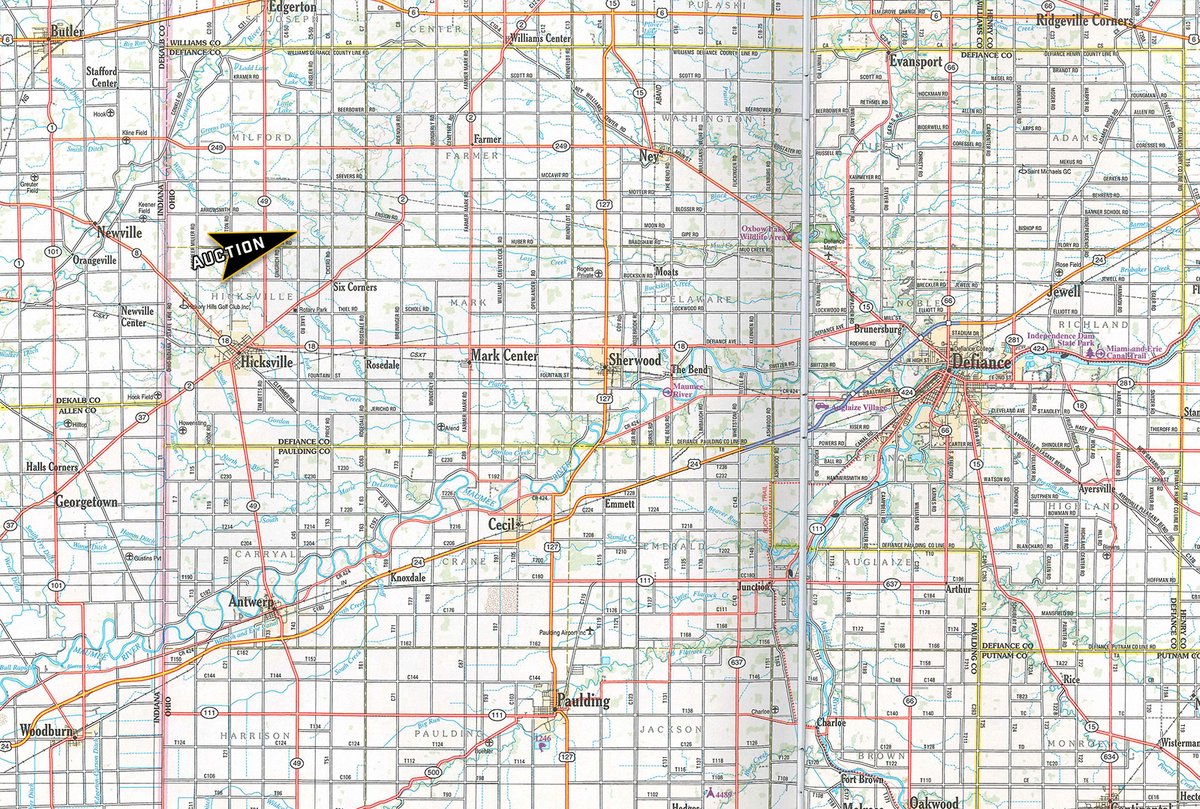 Area map - FARM EQUIPMENT AUCTION IN DEFIANCE COUNTY, OHIO - VIRTUAL AUCTION, BID BY PHONE, ABSENTEE BID