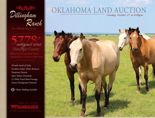 LAND AUCTION - 5,778+/-ACRES OFFERED IN 21 TRACTS IN OKMULGEE COUNTY, OKLAHOMA