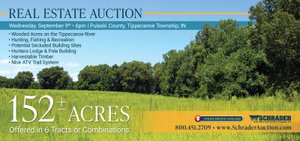 Sold: REAL ESTATE AUCTION - 152+/- ACRES OFFERED IN 6 TRACTS IN PULASKI COUNTY, INDIANA - Pulaski County, Indiana - Tippecanoe Township
