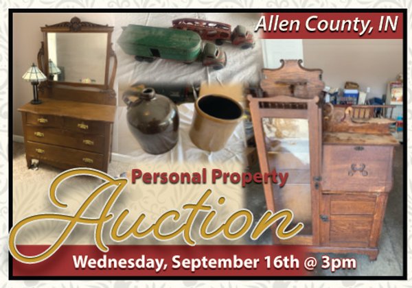 PERSONAL PROPERTY AUCTION IN ALLEN COUNTY, INDIANA