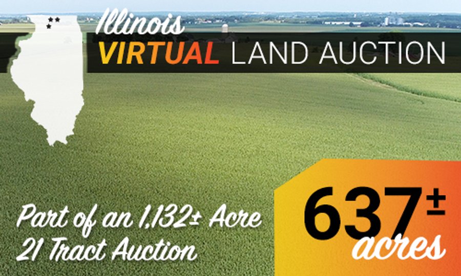 VIRTUAL ILLINOIS LAND AUCTION - 637+/- ACRES OFFERED IN 11 TRACTS IN OGLE, BOONE & WINNEBAGO COUNTIES, ILLINOIS (PART OF AN 1,132+/- ACRE, 21 TRACT AUCTION)