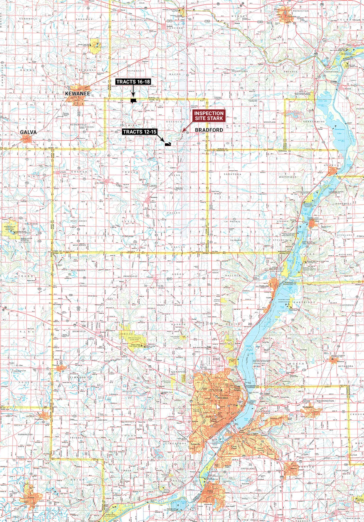 Tracts 12-18 - VIRTUAL ILLINOIS LAND AUCTION - 386+/- ACRES OFFERED IN 7 TRACTS IN STARK COUNTY, ILLINOIS (PART OF AN 1,132+/- ACRE, 21 TRACT AUCTION)