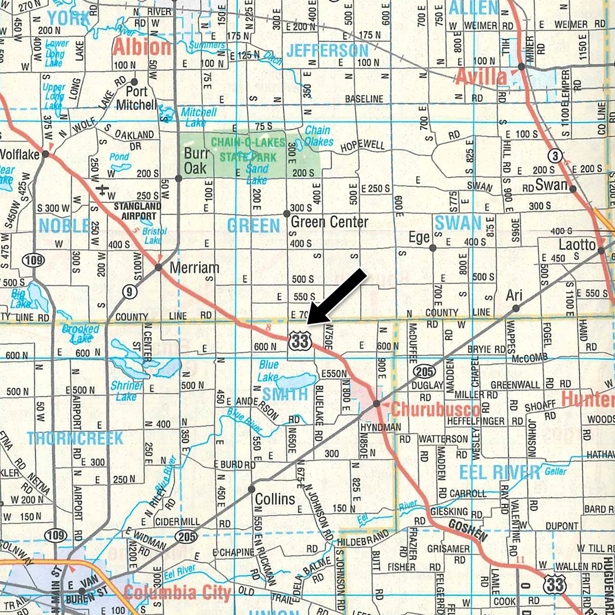 Area map - PERSONAL PROPERTY AUCTION IN WHITLEY COUNTY, INDIANA
