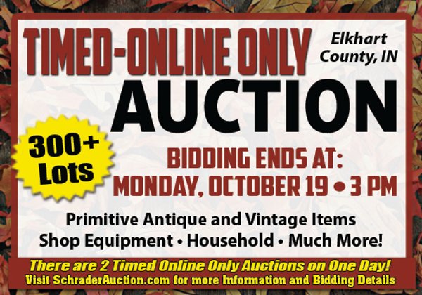 TIMED ONLINE ONLY AUCTION - PERSONAL PROPERTY AUCTION IN ELKHART COUNTY, INDIANA