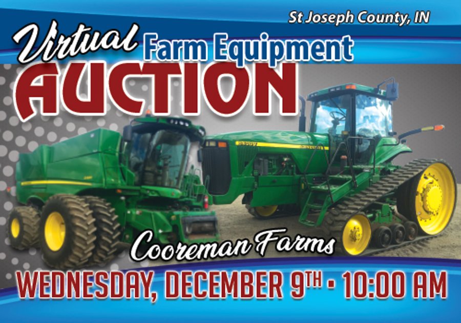VIRTUAL FARM EQUIPMENT AUCTION IN ST JOSEPH COUNTY, INDIANA