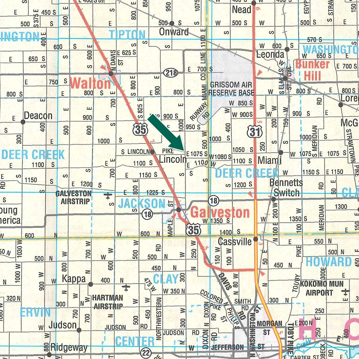 Area map - VIRTUAL EQUIPMENT AUCTION IN CASS COUNTY, INDIANA