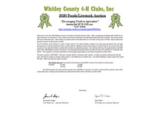Property photo 1 - 2020 WHITLEY COUNTY, INDIANA 4H ONLINE VIRTUAL ONLY AUCTION
