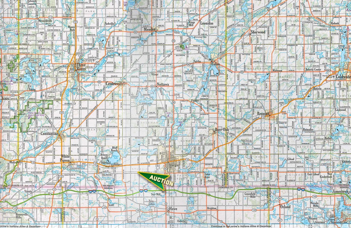Area map - FARM EQUIPMENT AUCTION IN ST. JOSEPH COUNTY, MICHIGAN
