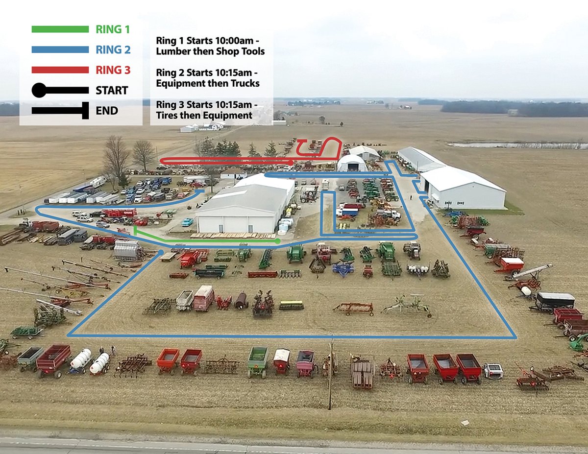 Area map - AREA FARMERS & CONTRACTORS EQUIPMENT AUCTION IN WHITLEY COUNTY, INDIANA