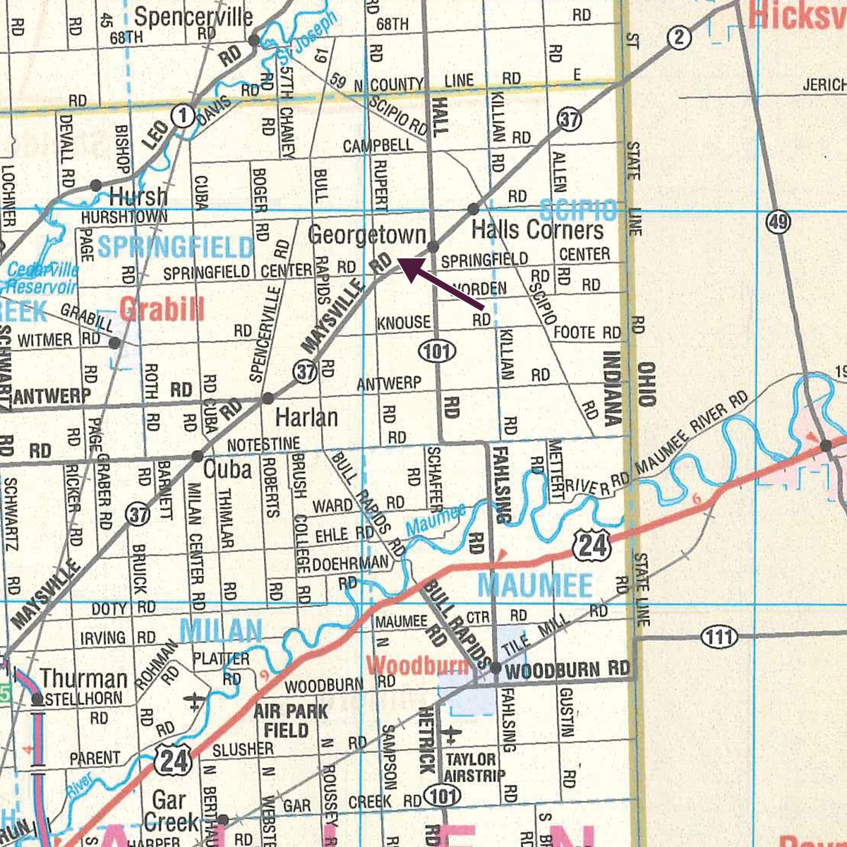 Area map - PERSONAL PROPERTY AUCTION IN ALLEN COUNTY, INDIANA