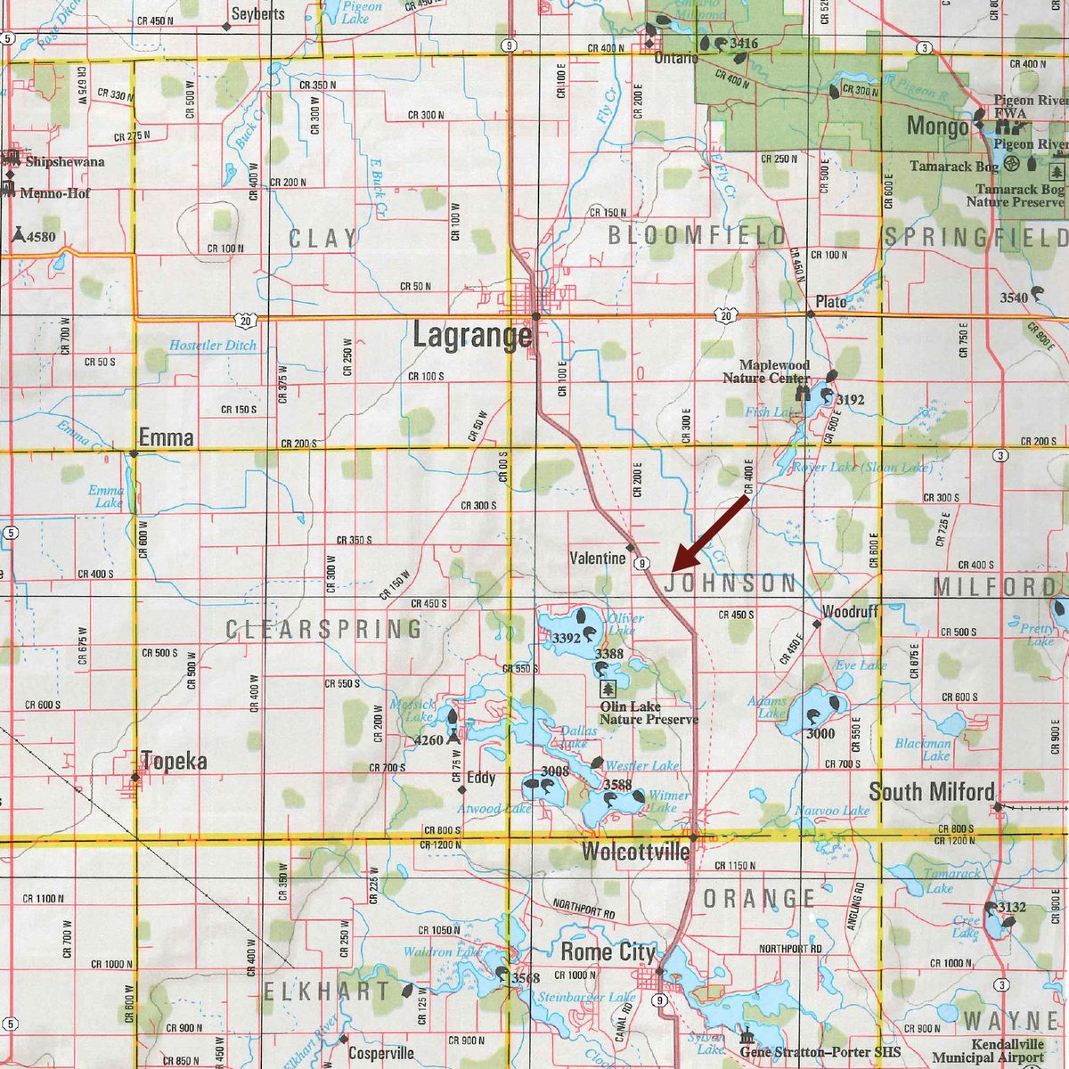 Area map - FARM EQUIPMENT AUCTION IN LAGRANGE COUNTY, INDIANA