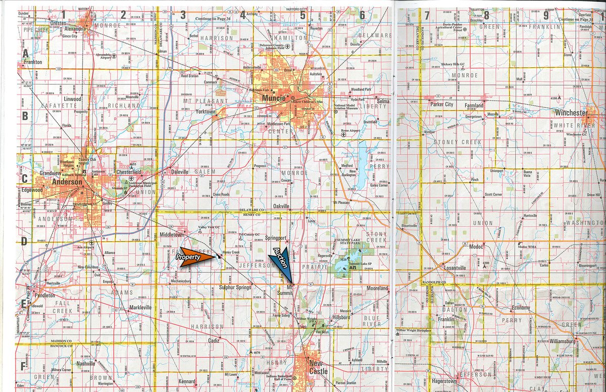 Area map - AUCTION IS CANCELED!!
LAND AUCTION - 33+/- ACRES IN 1 TRACT IN HENRY COUNTY, INDIANA