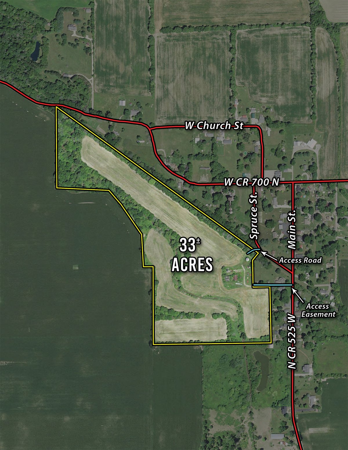 Tract map - AUCTION IS CANCELED!!
LAND AUCTION - 33+/- ACRES IN 1 TRACT IN HENRY COUNTY, INDIANA