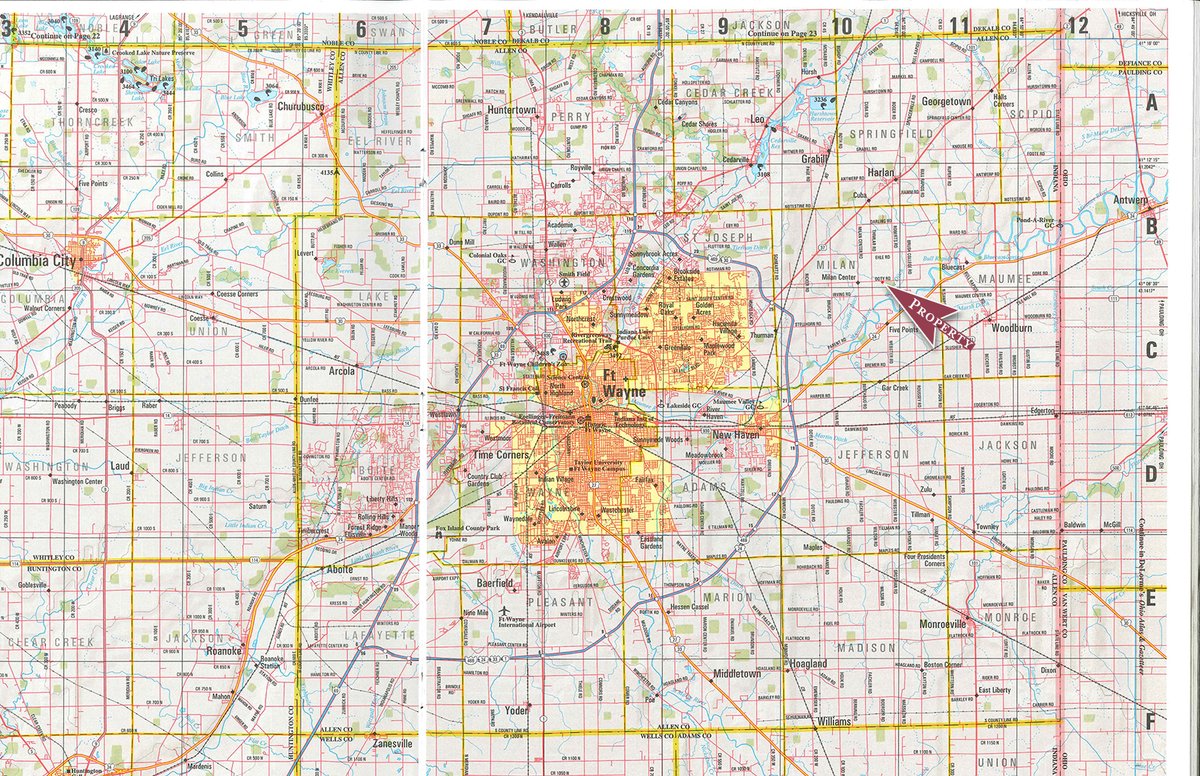 Area map - REAL ESTATE AUCTION - 13+/- ACRES IN 2 TRACTS IN ALLEN COUNTY, INDIANA