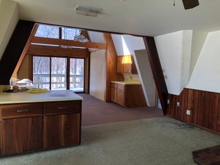 Inside of A-Frame House in Preble County, Ohio - *** BIDDING WILL BE VIA PHONE OR INTERNET *** LAND AUCTION - 68+/- ACRES OFFERED IN 2 TRACTS IN PREBLE COUNTY, OHIO