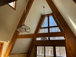 Inside of A-Frame House in Preble County, Ohio - *** BIDDING WILL BE VIA PHONE OR INTERNET *** LAND AUCTION - 68+/- ACRES OFFERED IN 2 TRACTS IN PREBLE COUNTY, OHIO