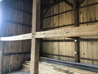 Inside of Barn in Franklin County, Indiana farmland - IMPORTANT LAND AUCTION - 250+/- ACRES OFFERED IN 10 TRACTS IN FRANKLIN COUNTY, INDIANA  NEW DATE: WEDNESDAY, JUNE 10TH AT 6PM