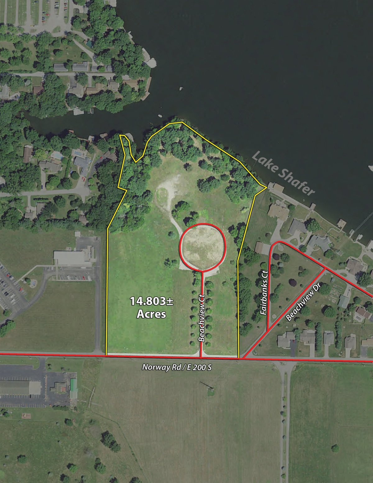 Tract map - *** BIDDING WILL BE VIA PHONE OR INTERNET *** LAND AUCTION - 14.803+/- ACRES IN 1 TRACT IN WHITE COUNTY, INDIANA