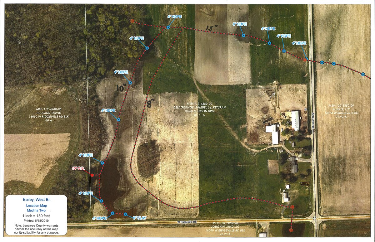 Tile Map - ** AUCTION HAS BEEN POSTPONED *** FARM AUCTION - 85+/- ACRES OFFERED IN 4 TRACTS IN LENAWEE COUNTY, MICHIGAN