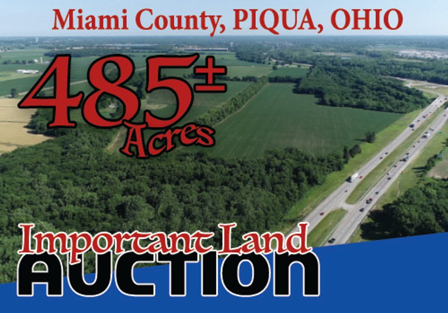 LAND AUCTION - 485+/- ACRES OFFERED IN 7 TRACTS IN MIAMI COUNTY, OHIO