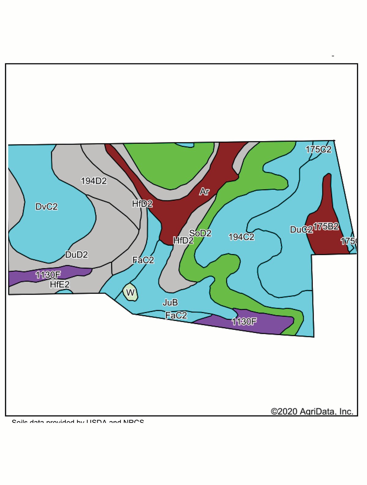 Soil map - LAND FOR SALE - GRANT COUNTY, WI - 99 ACRES - EXCELLENT ALL-AROUND PROPERTY FOR HUNTING AND FARMING - OFFER PENDING