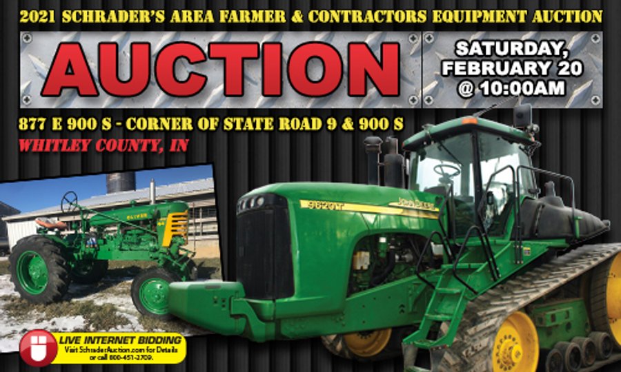 AREA FARMERS FARM EQUIPMENT AUCTION IN WHITLEY COUNTY, INDIANA