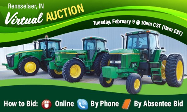VIRTUAL FARM EQUIPMENT AUCTION IN JASPER COUNTY, INDIANA