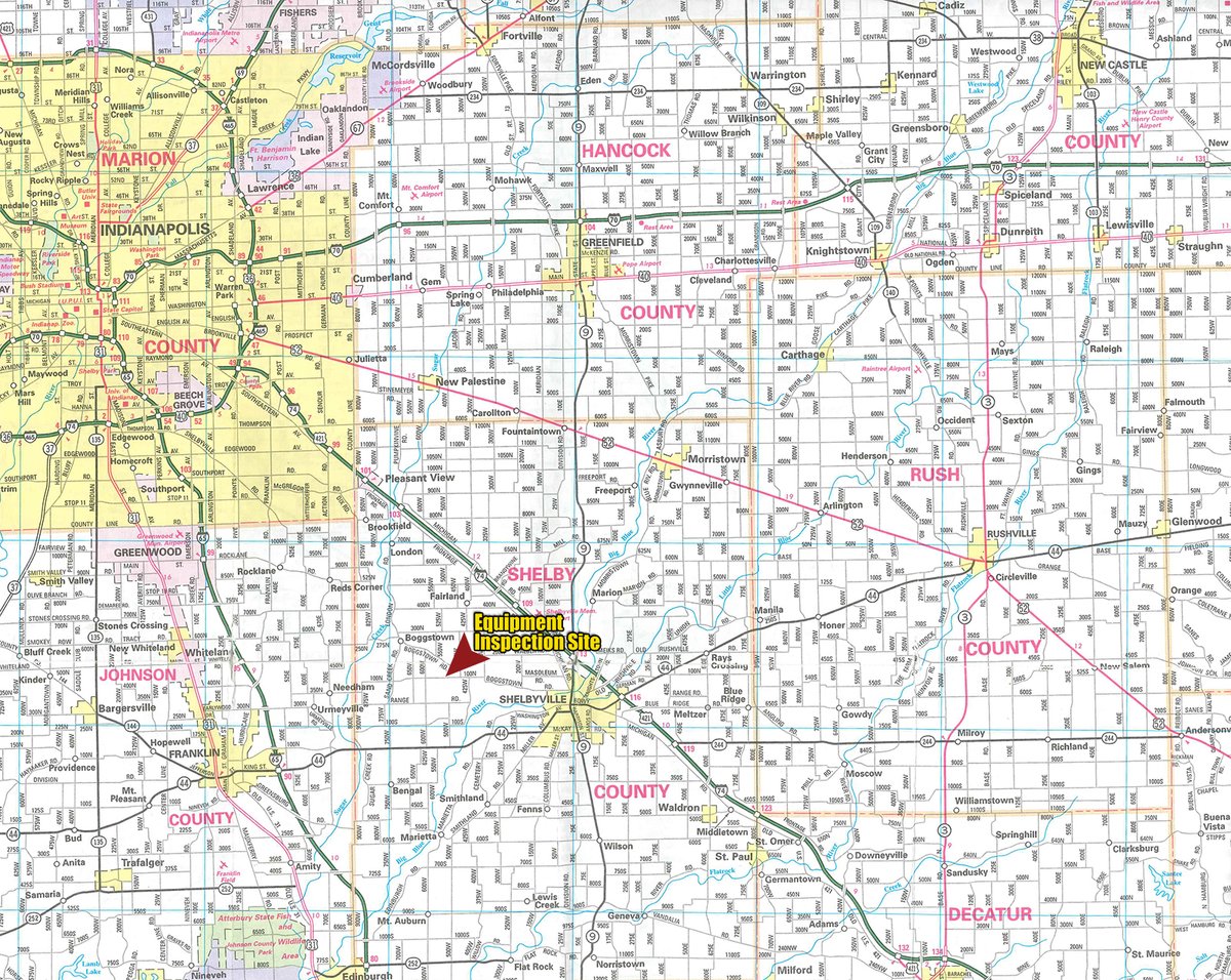 Area map - VIRTUAL FARM EQUIPMENT AUCTION IN SHELBY COUNTY, INDIANA