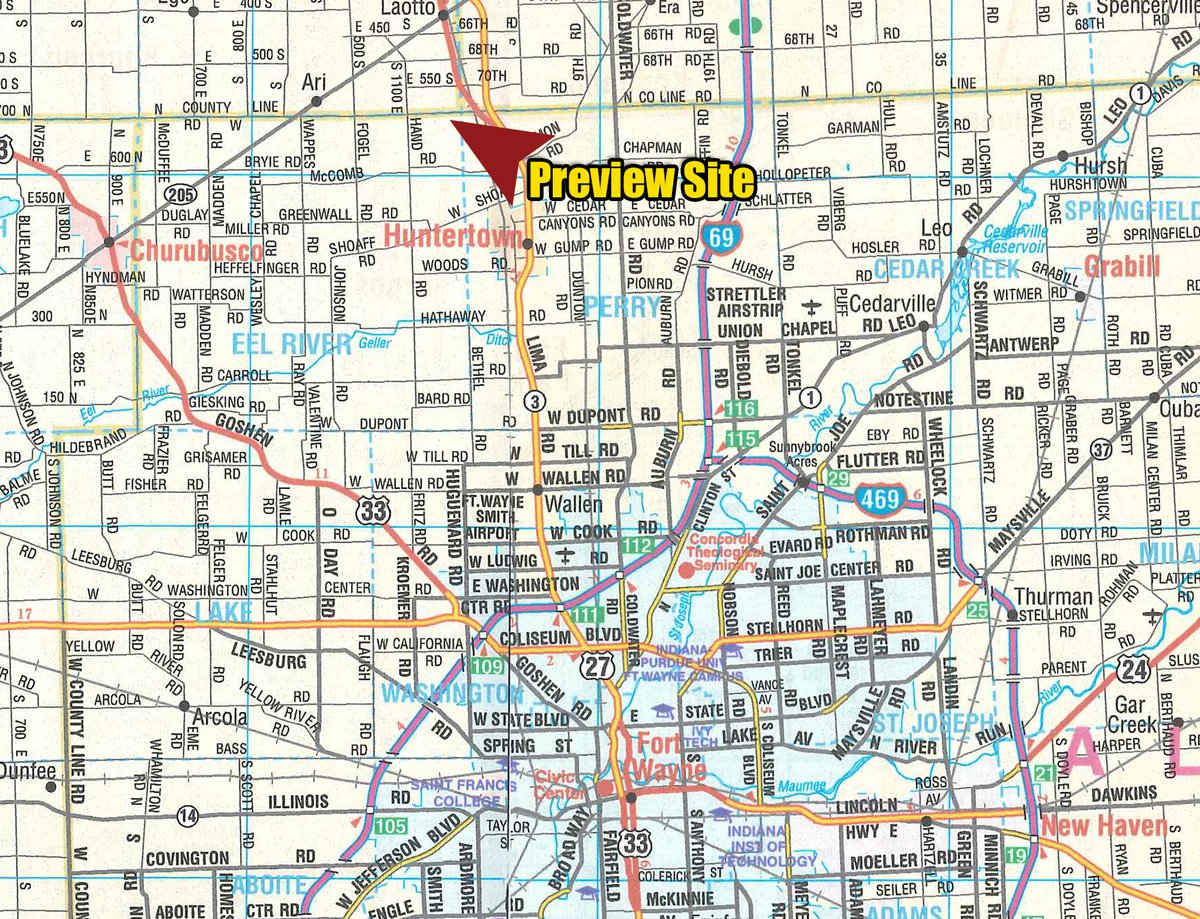 Area map - TIMED ONLINE ONLY PERSONAL PROPERTY AUCTION IN ALLEN COUNTY, INDIANA