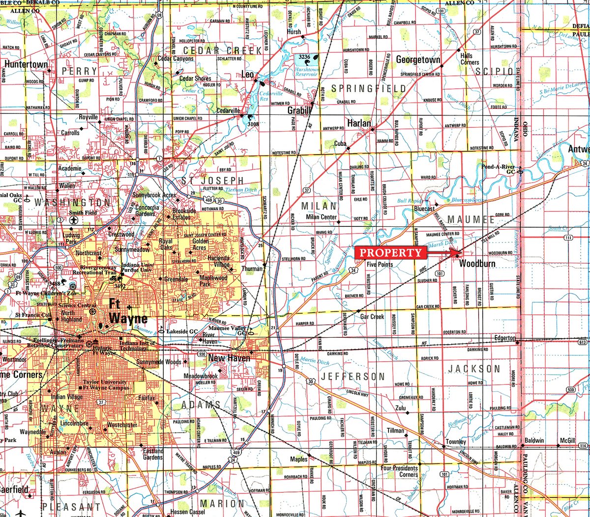 Area map - ONLINE ONLY - PERSONAL PROPERTY AUCTION IN ALLEN COUNTY, INDIANA