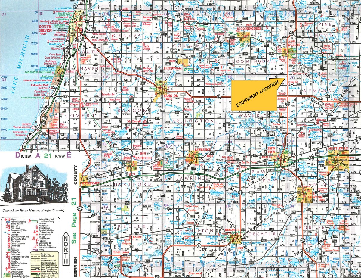 Area map - VIRTUAL EQUIPMENT AUCTION IN VAN BUREN COUNTY, MICHIGAN