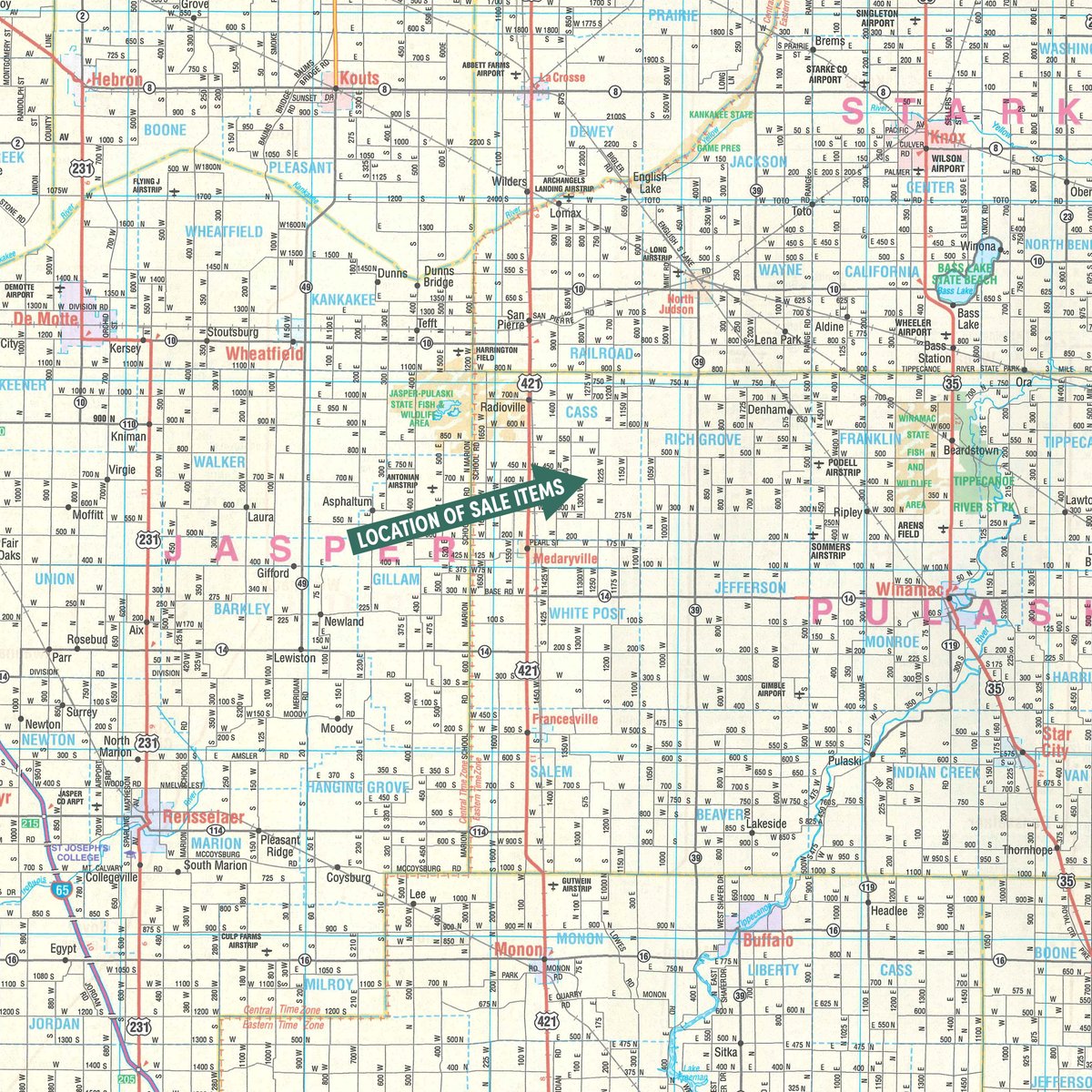 Area map - TIMED ONLINE ONLY PERSONAL PROPERTY AUCTION IN PULASKI COUNTY, INDIANA