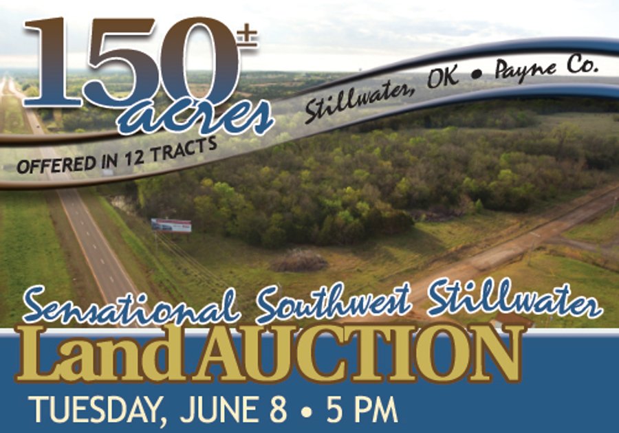 LAND AUCTION - 150+/- ACRES OFFERED IN 12 TRACTS IN PAYNE COUNTY, OKLAHOMA