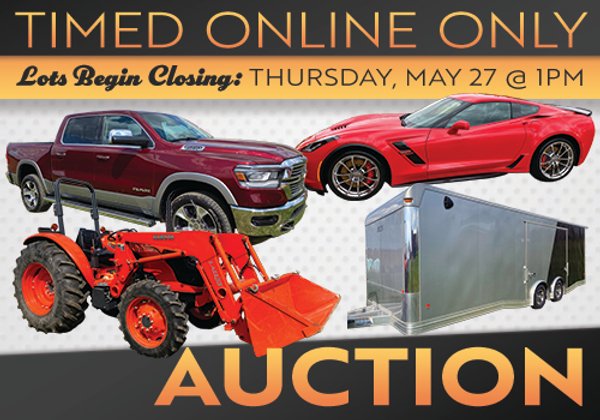 TIMED ONLINE ONLY - PERSONAL PROPERTY AUCTION IN BRANCH COUNTY, MICHIGAN