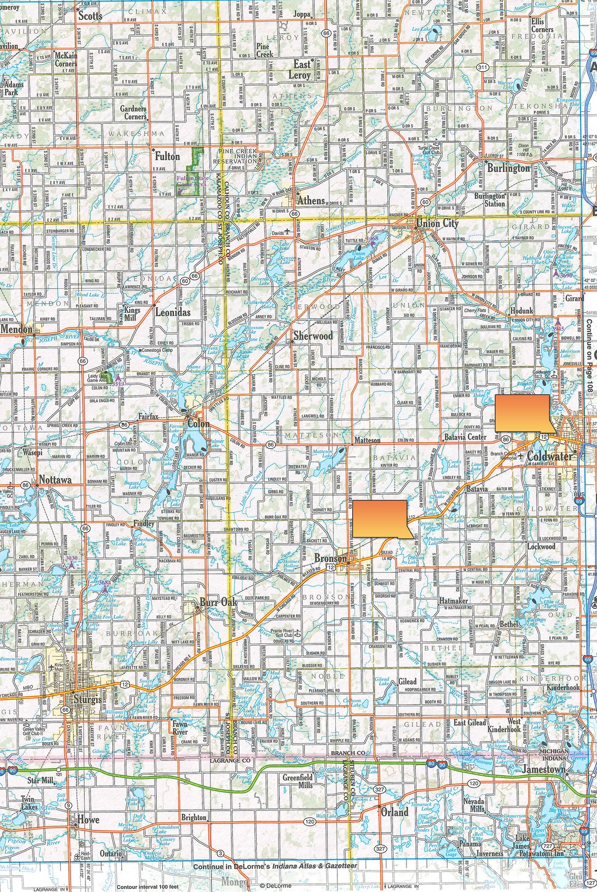 Area map - TIMED ONLINE ONLY - PERSONAL PROPERTY AUCTION IN BRANCH COUNTY, MICHIGAN