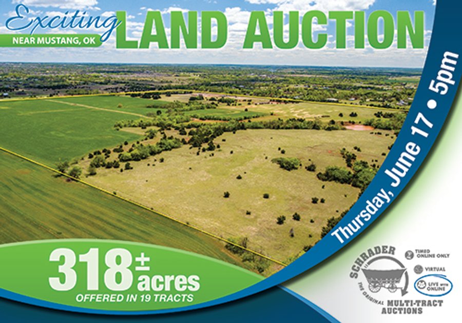 LAND AUCTION - 318+/- ACRES OFFERED IN 19 TRACTS IN CANADIAN COUNTY, OKLAHOMA