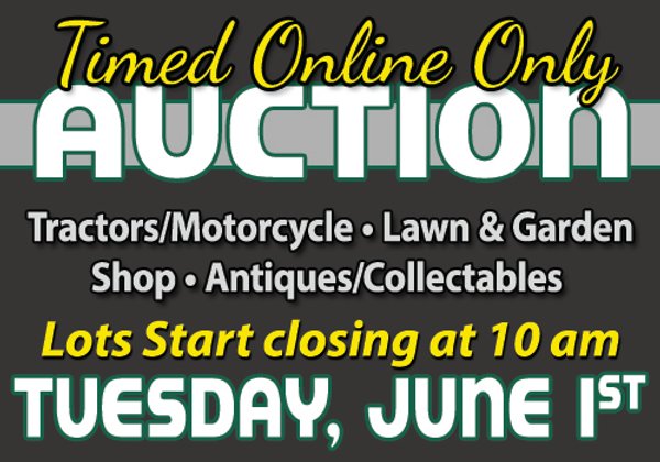 TIMED ONLINE ONLY - PERSONAL PROPERTY AUCTION IN WHITLEY COUNTY, INDIANA