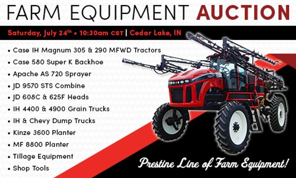 FARM EQUIPMENT AUCTION IN LAKE COUNTY, INDIANA