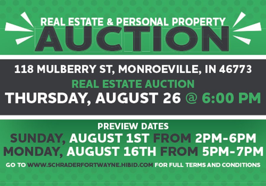 REAL ESTATE AUCTION - ALLEN COUNTY, INDIANA