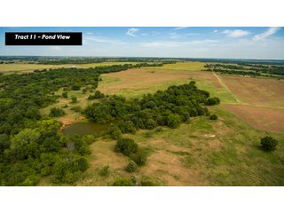 tract 11 pond view - LAND AUCTION - 1060.77+/- ACRES 5 FARMS OFFERED IN 21 TRACTS - McCLAIN AND GARVIN COUNTIES, OKLAHOMA