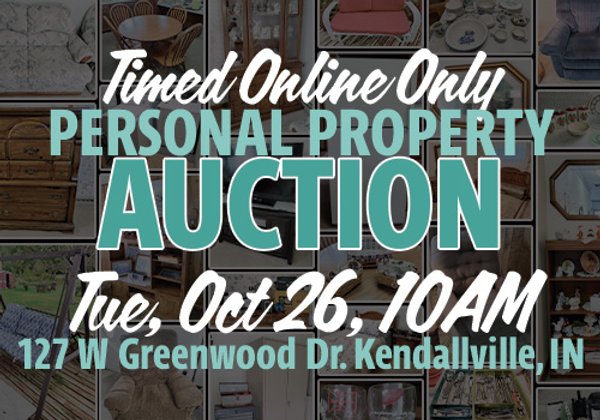 TIMED ONLINE ONLY - PERSONAL PROPERTY AUCTION - NOBLE COUNTY, INDIANA