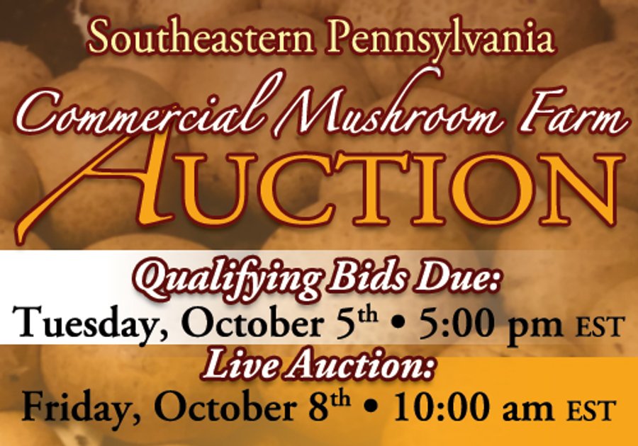 COMMERCIAL MUSHROOM FARM - 58.4+/- ACRES OFFERED IN 4 TRACTS IN CHESTER COUNTY, PENNSYLVANIA