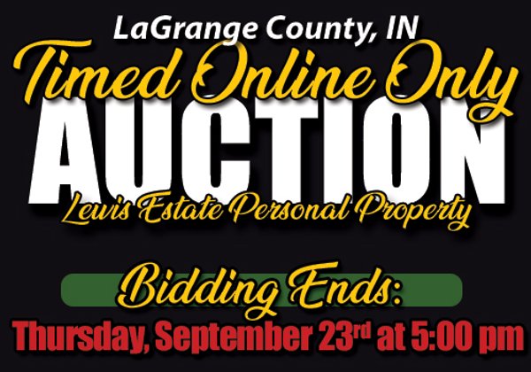 TIMED ONLINE ONLY AUCTION IN LAGRANGE COUNTY, INDIANA