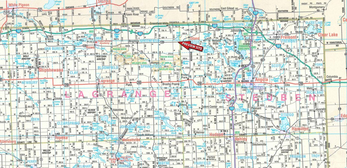 Area map - TIMED ONLINE ONLY AUCTION IN LAGRANGE COUNTY, INDIANA