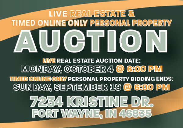 TIMED ONLINE ONLY PERSONAL PROPERTY AUCTION - ALLEN COUNTY, INDIANA