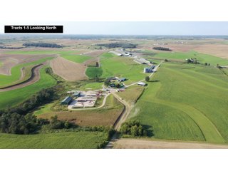 Tracts 1-5 Looking North - SOUTHWEST WISCONSIN DAIRY DISPERSAL - 211+/- ACRES OFFERED IN 5 TRACTS WITH APPROX. 1500 ACRES THAT MAY BE LEASED. 1550 MILKING COWS/225 DRY COWS/1600 HEIFERS