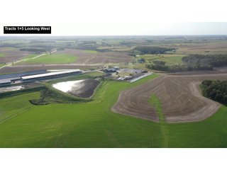 Tracts 1-5 Looking West - SOUTHWEST WISCONSIN DAIRY DISPERSAL - 211+/- ACRES OFFERED IN 5 TRACTS WITH APPROX. 1500 ACRES THAT MAY BE LEASED. 1550 MILKING COWS/225 DRY COWS/1600 HEIFERS