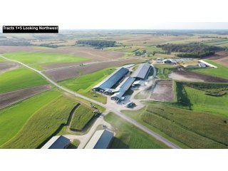 Tract 1-5 Looking North - SOUTHWEST WISCONSIN DAIRY DISPERSAL - 211+/- ACRES OFFERED IN 5 TRACTS WITH APPROX. 1500 ACRES THAT MAY BE LEASED. 1550 MILKING COWS/225 DRY COWS/1600 HEIFERS